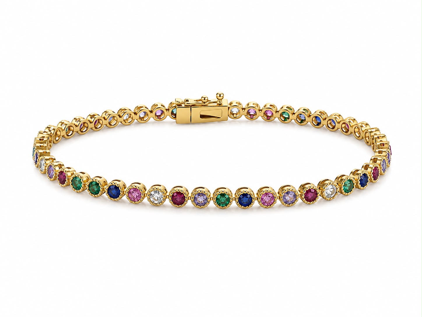 Bezel Tennis Bracelet