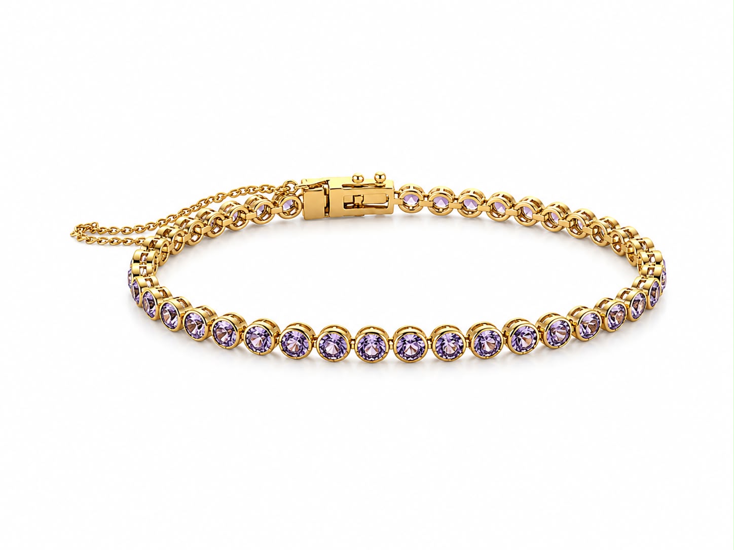 Bezel Tennis Bracelet